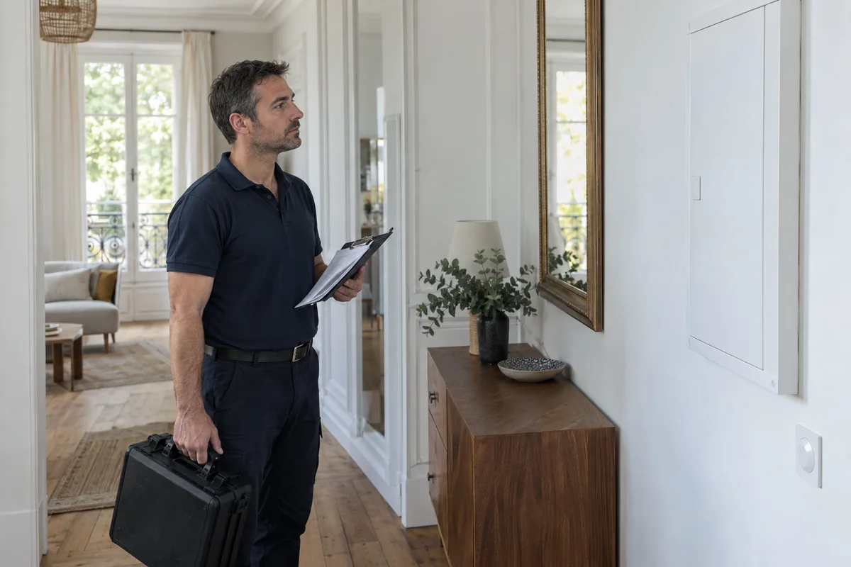 Inspection professionnelle d’un logement avec rapport de contrôle
